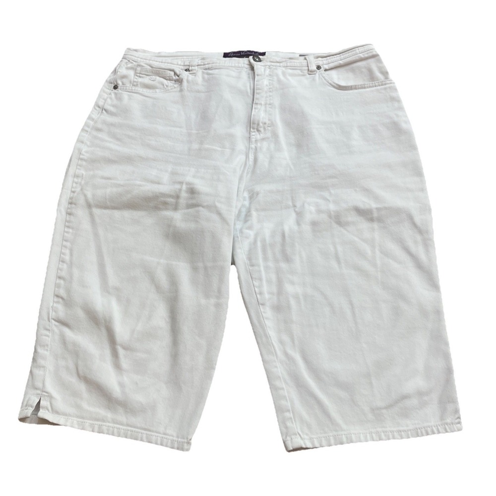 Gloria Vanderbilt Amanda Denim Capri Women's Size 16 White